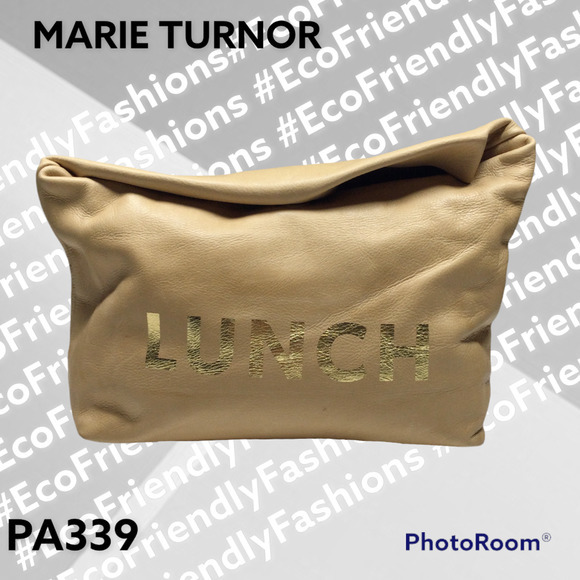 Marie Turnor THE DINNER — Camel with Gold Print Handbag - Picture 3 of 11